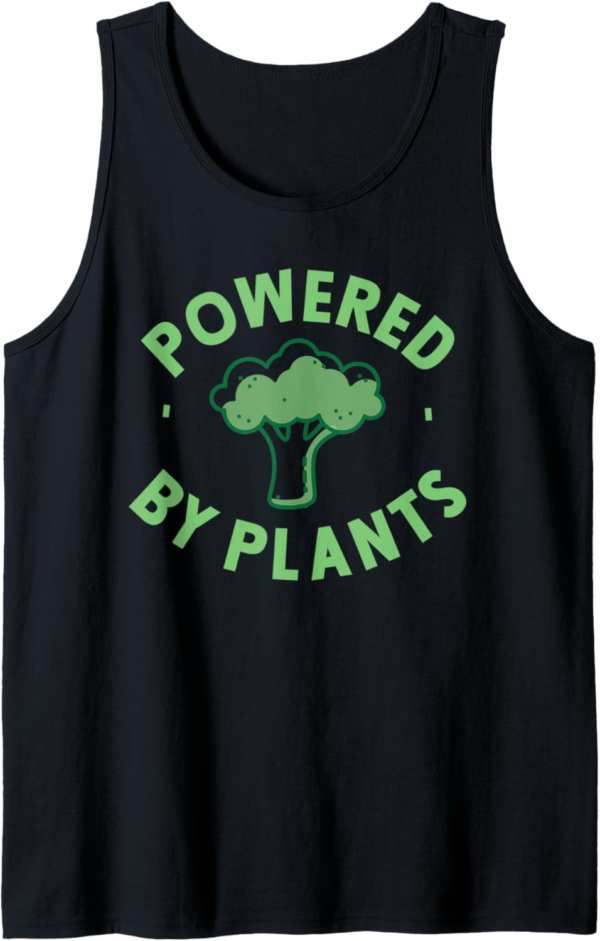 Powered by plants Vegan Veganism Vegetarian Veggie Tank Top - Image 2